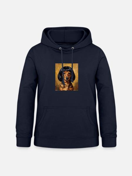 Lustiger Hund Dackel Bob Haarschnitt - Frauen Hoodie - Navy