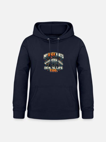 Spieler mit Rücken - Frauen Hoodie - Navy