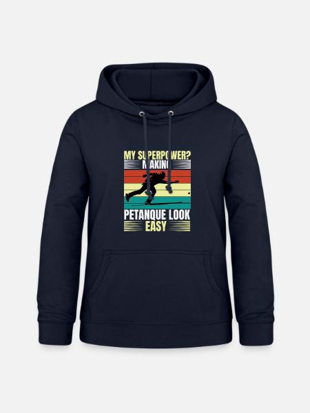 Superkraft: Boule leicht aussehen lassen - Frauen Hoodie - Navy
