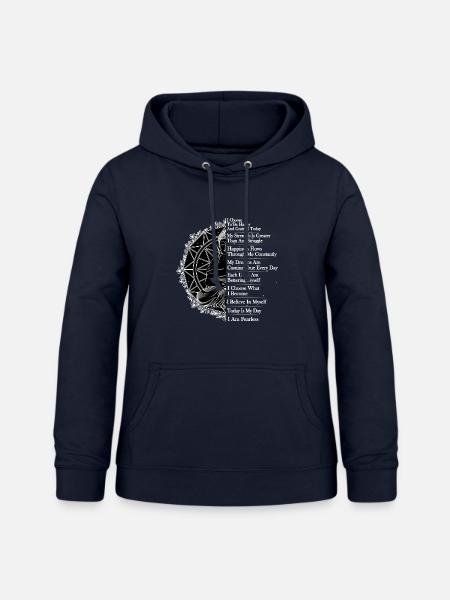 Mandala Buddha Affirmationen - Frauen Hoodie - Navy