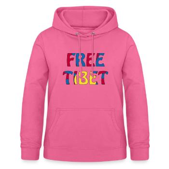 free tibet - Frauen Hoodie - Pink - Vorne - AI Model Female 172 light (172cm)