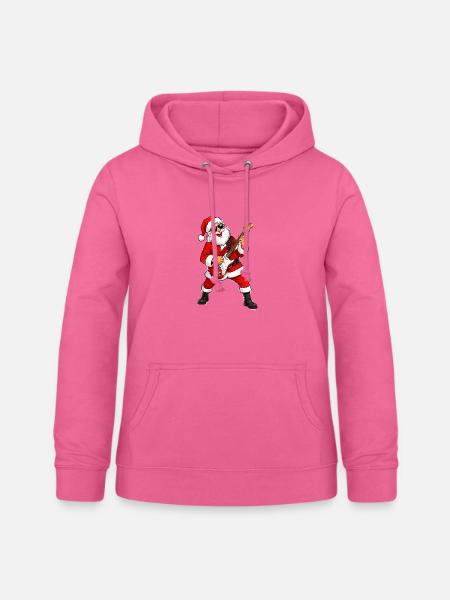 Weihnachts-Rocker Santa - Frauen Hoodie - Pink