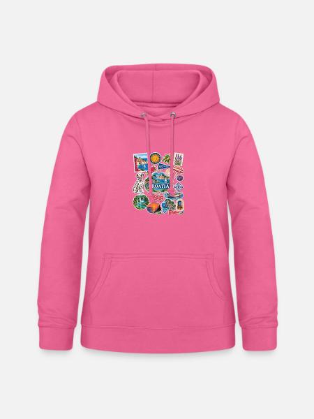 Kroatien Reisesticker - Frauen Hoodie - Pink