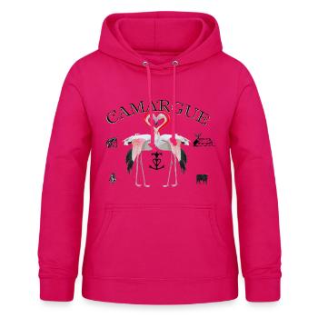Camargue-T-Shirt - Frauen Hoodie - dunkles Pink - Vorne - AI Model Female 172 light (172cm)