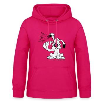 Astérix & Obélix Idéfix Frappe Toc Toc Toc - Sweat à capuche Femme - rubis - Devant - AI Model Female 172 light (172cm)