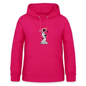 Asterix & Obelix Idefix Mit Heiligenschein - Frauen Hoodie - dunkles Pink - Vorne - AI Model Female 172 light (172cm)