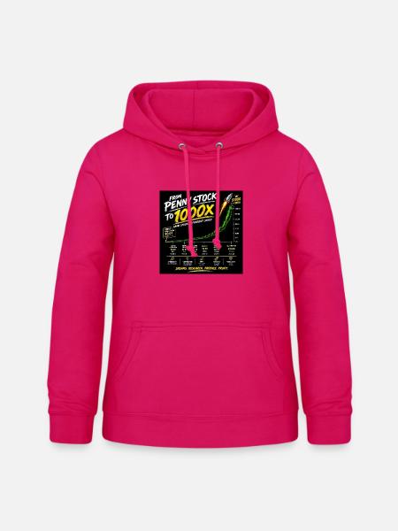 Von Penny Stock zu 1000x - Frauen Hoodie - dunkles Pink