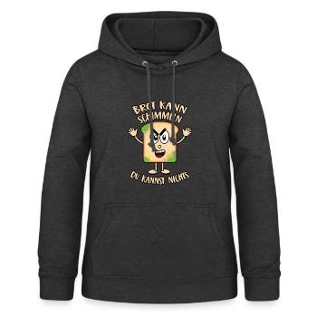 Brot kann schimmeln Du kannst nichts - Frauen Hoodie - Anthrazit - Vorne - AI Model Female 172 light (172cm)