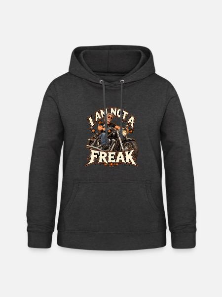 Ich bin kein Freak Motorrad - Frauen Hoodie - Anthrazit