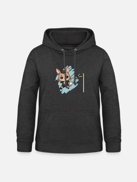 Punk-Kaninchen Sprungkunst - Frauen Hoodie - Anthrazit