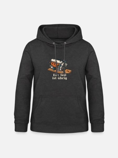 Ein Teil ist übrig – Schrauberhumor - Frauen Hoodie - Anthrazit