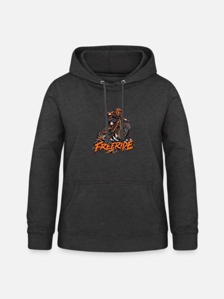 Freeride Mountain MTB Graphic - Frauen Hoodie - Anthrazit