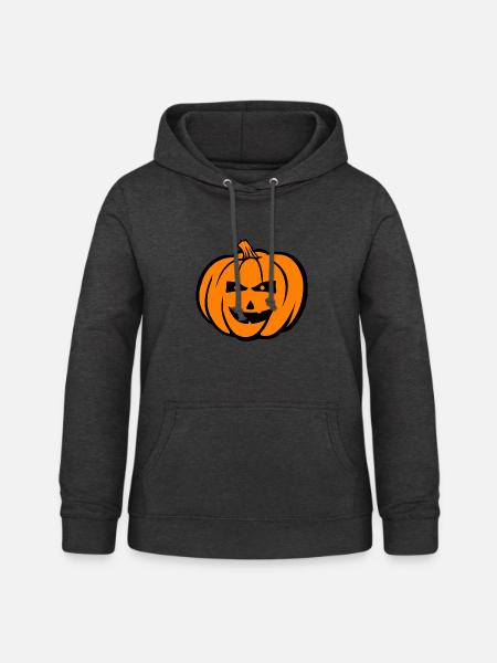 Kürbis Face Comic - Frauen Hoodie - Anthrazit