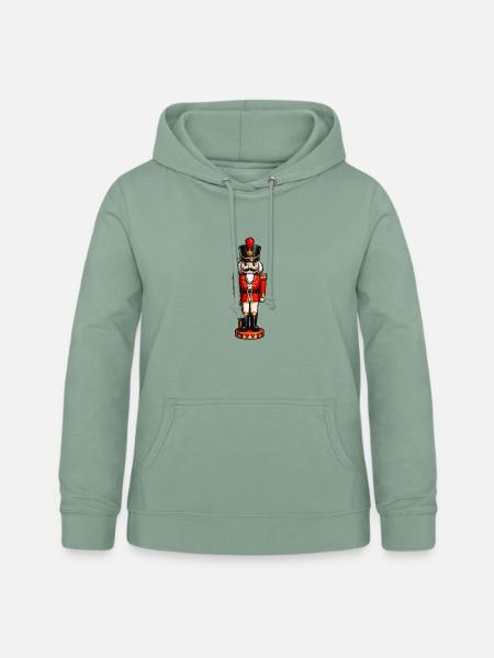 Traditioneller Nußknacker Soldat - Frauen Hoodie - Graugrün