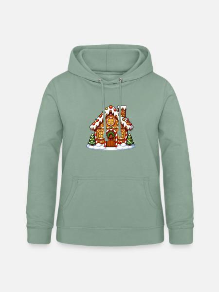 Zimtglockenhaus Winterzauber - Frauen Hoodie - Graugrün