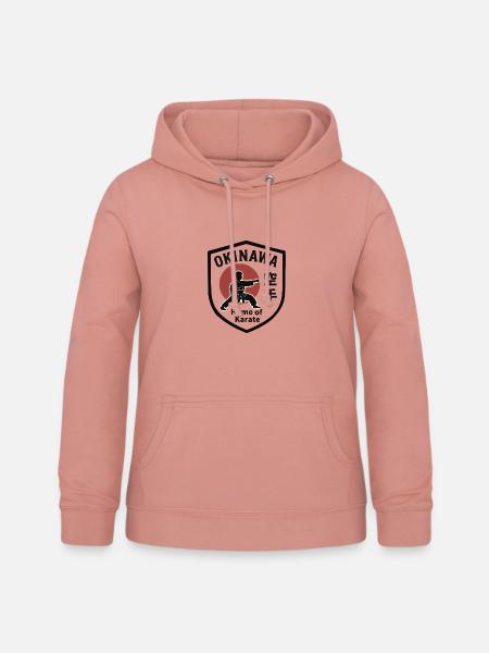 Okinawa- Home of Karate Shield Emblem - Frauen Hoodie - Altrosa