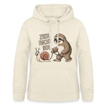 Zieh nicht so - Schnecke und Faultier - Frauen Hoodie - Vanille-Milchshake - Vorne - AI Model Female 172 light (172cm)
