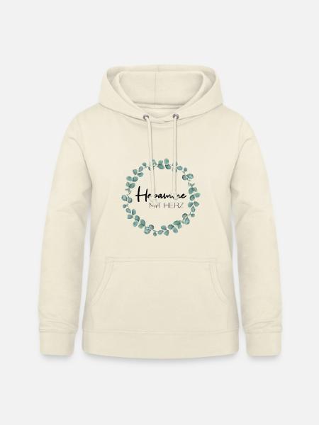Hebamme mit Herz - Frauen Hoodie - Vanille-Milchshake
