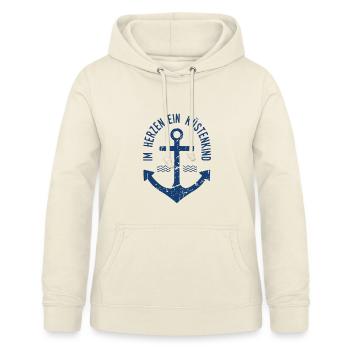 Im Herzen ein Küstenkind - Frauen Hoodie - Vanille-Milchshake - Vorne - AI Model Female 172 light (172cm)