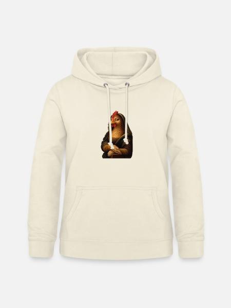 Mona Lisa als Huhn - Frauen Hoodie - Vanille-Milchshake