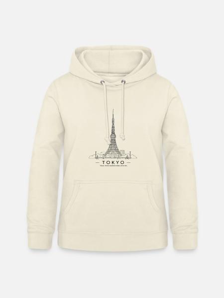 Tokyo Tower Line Art - Frauen Hoodie - Vanille-Milchshake