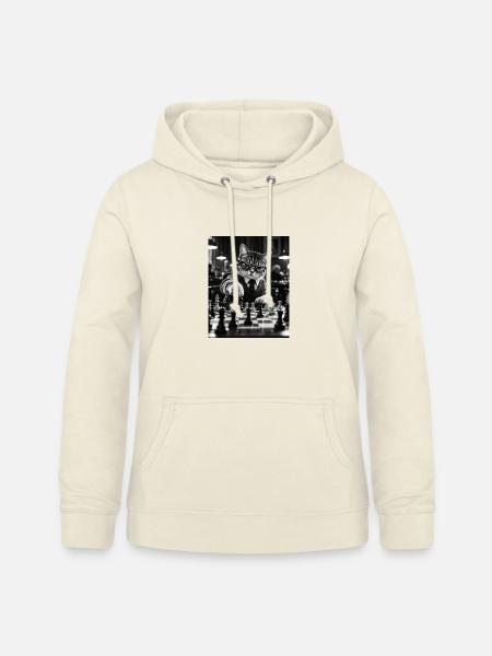 Katze Schachspieler Retro Design - Frauen Hoodie - Vanille-Milchshake