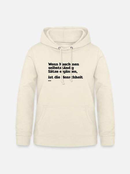 Sätze ergänzen - Frauen Hoodie - Vanille-Milchshake