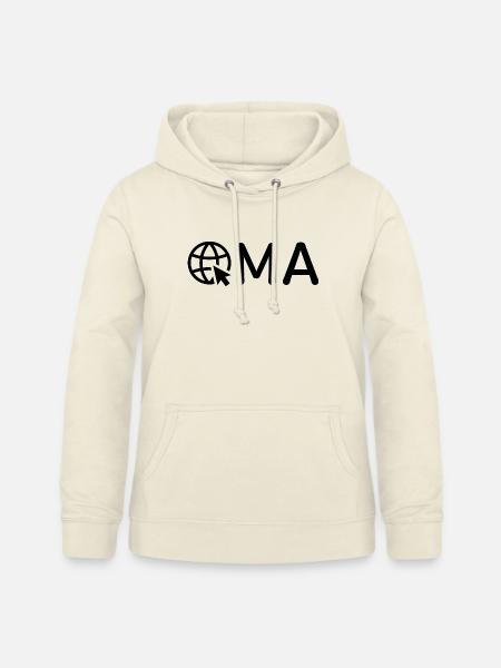 Oma mit Internet-Symbol – Schwarz - Frauen Hoodie - Vanille-Milchshake