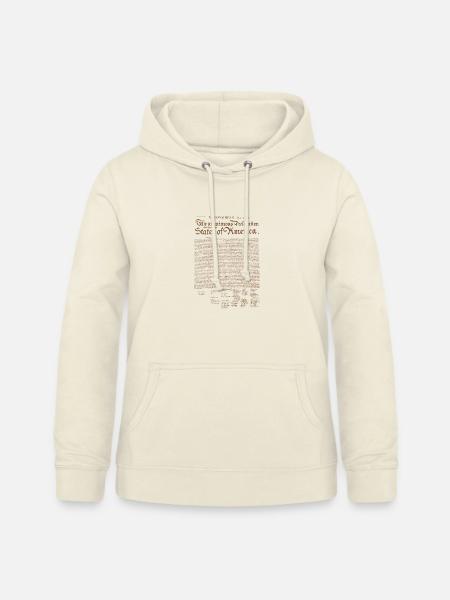US-Unabhängigkeitserklärung - Frauen Hoodie - Vanille-Milchshake