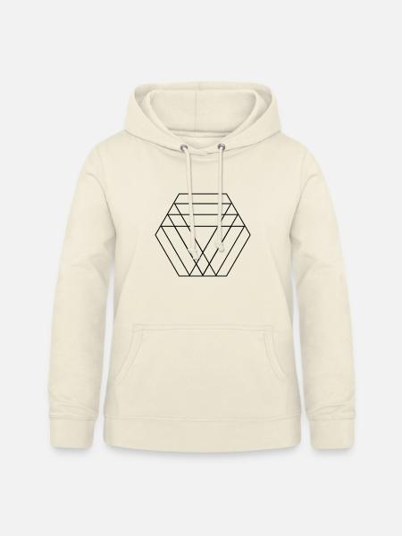 Hexagon-Prismenlinien - Frauen Hoodie - Vanille-Milchshake