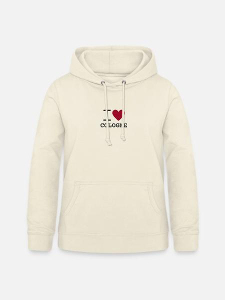 Ich liebe Köln bestickt - Frauen Hoodie - Vanille-Milchshake