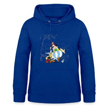 Asterix & Obelix Spaziergang Mit Idefix - Frauen Hoodie - Royalblau - Vorne - AI Model Female 172 light (172cm)