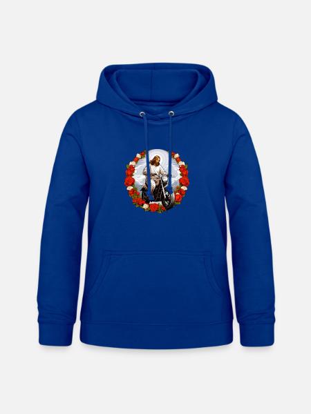 Motorrad Jesus - Frauen Hoodie - Royalblau