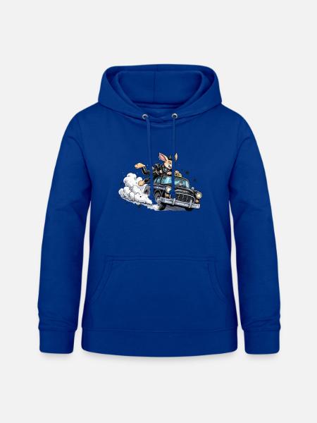 Bunny Punk im Taxi-Action - Frauen Hoodie - Royalblau