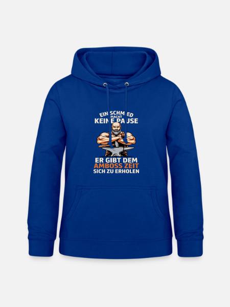 Schmiedekraft am Amboss - Frauen Hoodie - Royalblau