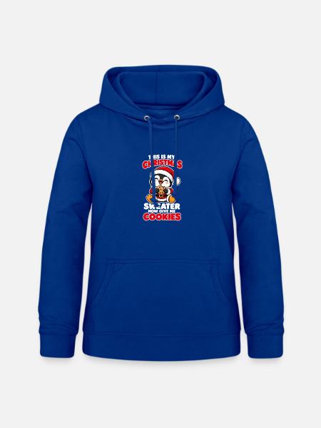 Weihnachts Pinguin mit Lebkuchen Spruch - Frauen Hoodie - Royalblau