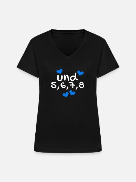 Tanzen Tanz Tanzkurs Rhythmus - Frauen-T-Shirt mit V-Ausschnitt - Schwarz