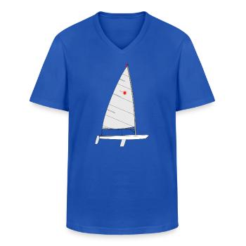 Laser Riss - Männer-T-Shirt mit V-Ausschnitt - Royalblau - Vorne - AI Model Male 178 dark (178cm)