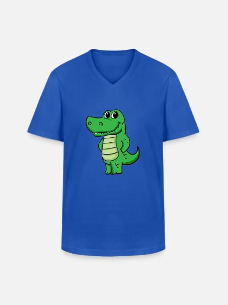 crocodile - Men's V-Neck T-Shirt - royal blue