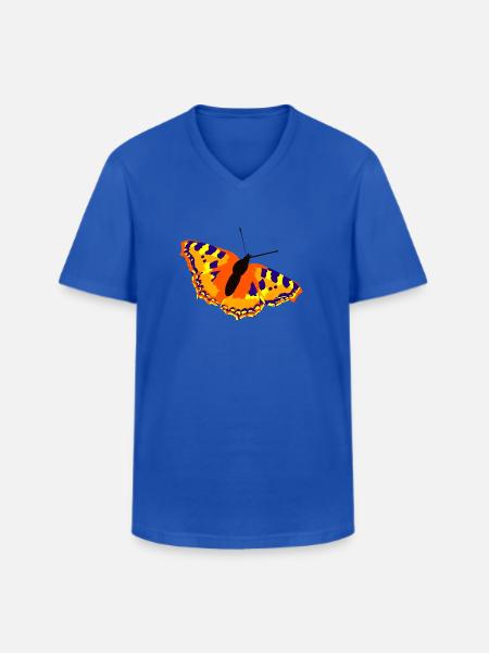 butterfly - Men's V-Neck T-Shirt - royal blue