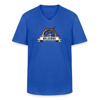 Helsinki Ruori - Marine Textilien und Geschenke - Männer-T-Shirt mit V-Ausschnitt - Royalblau - Vorne - AI Model Male 178 dark (178cm)