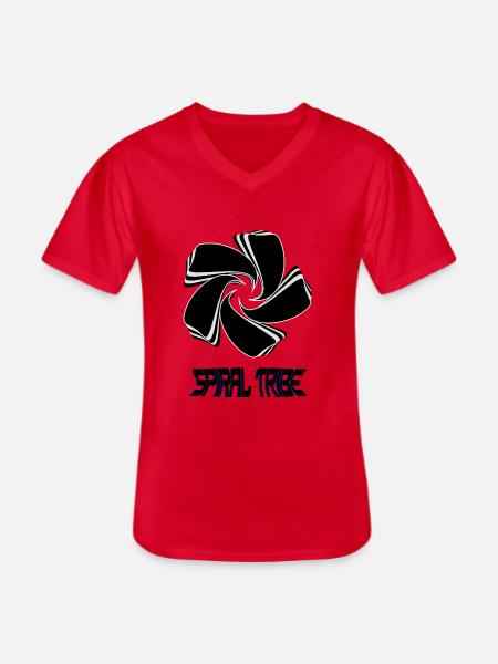 Spiral Tribe - Men's V-Neck T-Shirt - red