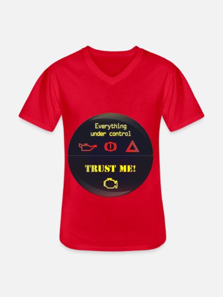 Under Control Trust Me - Männer-T-Shirt mit V-Ausschnitt - Rot