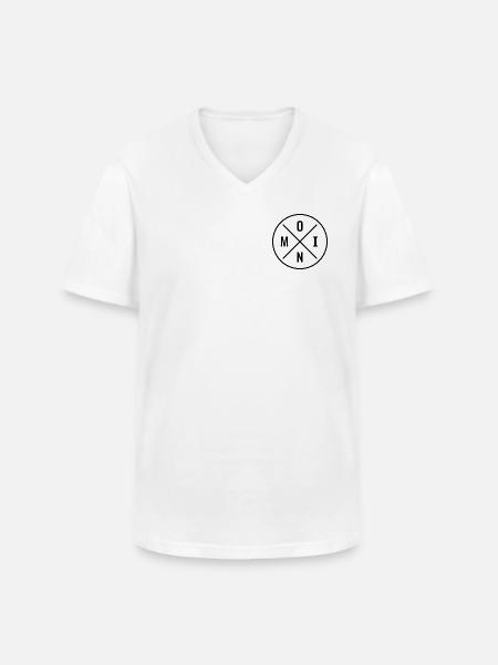 MOIN - Männer-T-Shirt mit V-Ausschnitt - Weiß