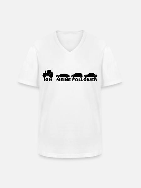 Ich meine Follower - Männer-T-Shirt mit V-Ausschnitt - Weiß