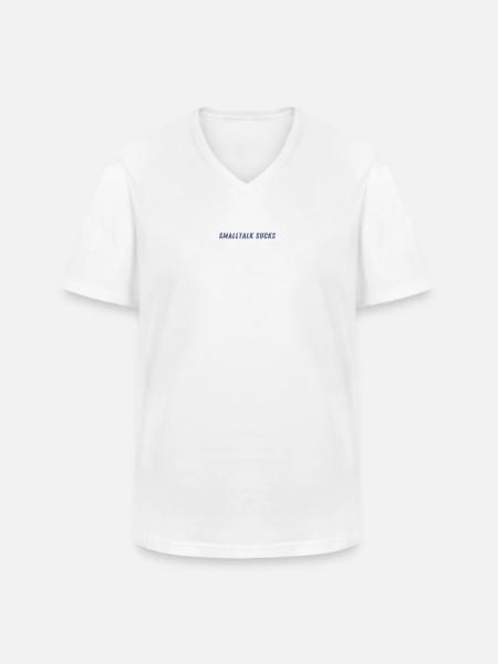 SMALLTALK SUCKS - Spread it! - Männer-T-Shirt mit V-Ausschnitt - Weiß