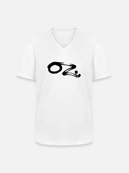 OZ - Männer-T-Shirt mit V-Ausschnitt - Weiß