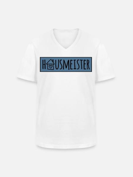Hausmeister - Männer-T-Shirt mit V-Ausschnitt - Weiß
