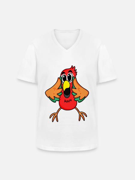 Parrot jungle - Men's V-Neck T-Shirt - white