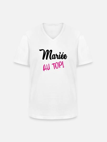 MARRIAGE - Men's V-Neck T-Shirt - white